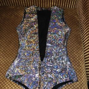 SOLD Holographic raving festival bodysuit